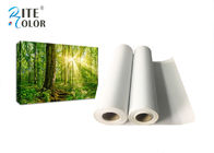 260g Roll To Roll Media Eco Solvent, Terang Putih Matte Polyester Digital Printing Canvas Roll