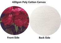 Aqueous 420gsm Inkjet Poly Cotton Canvas Roll Tahan Air Untuk Epson HP Canon