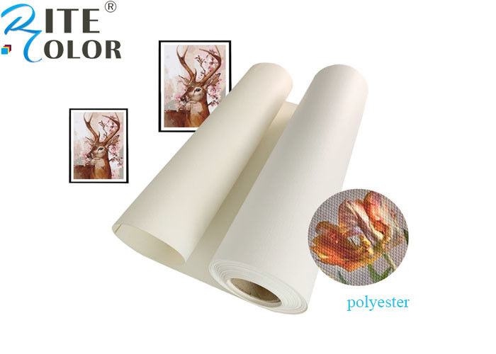 Format Besar Aqueous Matte Polyester Canvas Rolls Kosong Membentang Kanvas Inkjet Rolls