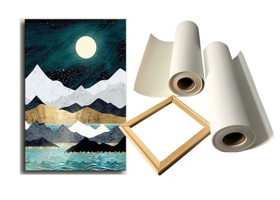 Format Besar Eco Solvent Inkjet Printable Cotton Canvas Matte Artist Membentang