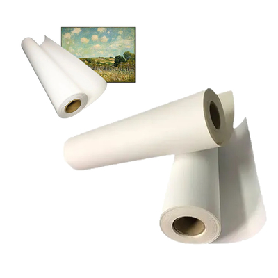 Waterproof Matte Inkjet Polyester Canvas Roll untuk cetak tinta pewarna pigmen