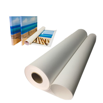Latex / Eco Solvent Inkjet Poly Cotton Canvas Matte Finish Untuk Cetakan Format Besar