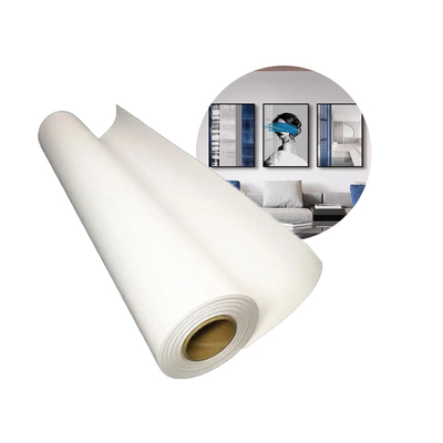 Wide Format Aqueous Matte Inkjet Poly Cotton Canvas Roll 360gsm Untuk Tinta Pewarna Pigmen