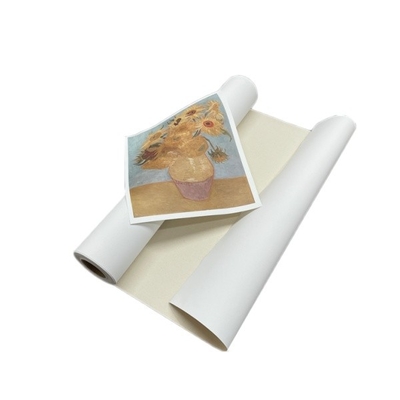 Aqueous Matt 100% Cotton Canvas Roll Untuk Pencetakan Inkjet Canvas kosong