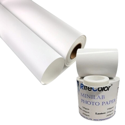 Pencetakan Digital Tinta Pigmen 260gsm Satin Inkjet RC Photo Paper Roll