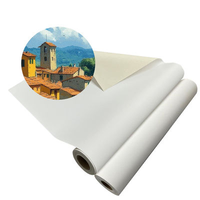 Printable Waterproof 220gsm Polyester Canvas Rolls Untuk Giclee Seni Pencetakan