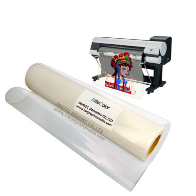 Milky Transparent Inkjet Film PET Film Roll Untuk Pigmen Dan Tinta Pewarna