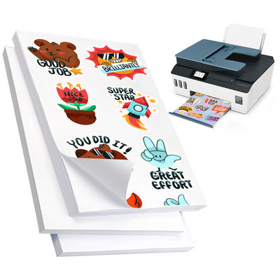 Label kertas berlapis berkilau tinggi 150gsm stiker kertas lengket sendiri