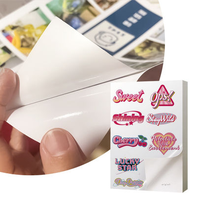 Kertas Cetak Foto PP Glossy Inkjet Perekat Diri Tahan Air Profesional