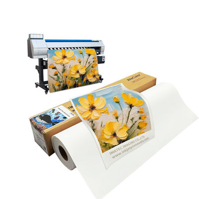 Aqueous 420gsm Matte Polycotton Pigment Inkjet Canvas Untuk Canon
