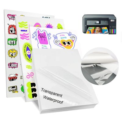 PET Waterproof Transparansi Permukaan 80gsm Sticker Label
