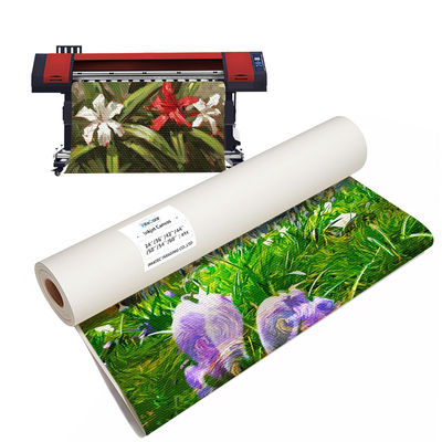 Waterproof Polycotton Canvas Canvas Berbasis Air Berbasis Air Mencetak 400gsm Canvas Roll