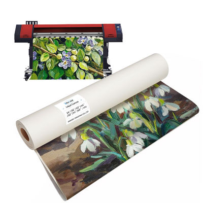 Tinta pewarna pigmen baru 360gsm matte inkjet polycotton canvas roll