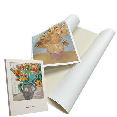 Eco-solvent dan Lateks Printing Inkjet Polycotton Canvas Fine Textured Matte Surface 380gsm