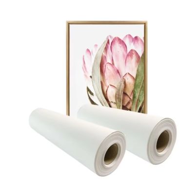 Mencetak Tinta Pewarna Air 420gsm Kanvas Polycotton Untuk Pencetakan Inkjet