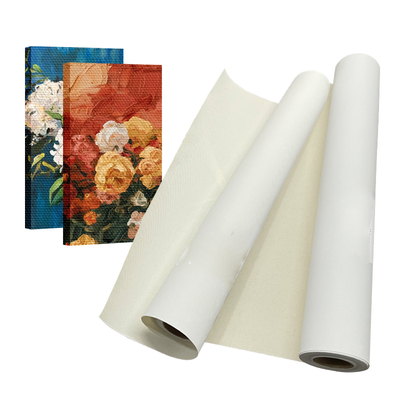 Gulungan Kanvas Polikoton 380gsm Aqueous Digital Inkjet Printing
