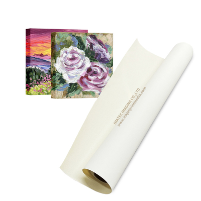 380gm Matte PolyCotton Canvas Roll 36-60in Lebar untuk Lateks UV Printing