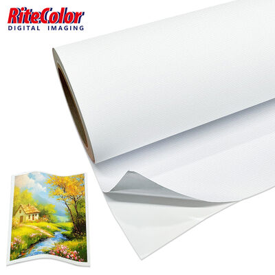 350gsm Matte Textured Waterproof Self-Adhesive Canvas untuk High Resolution Wall Art dan Dekorasi Interior