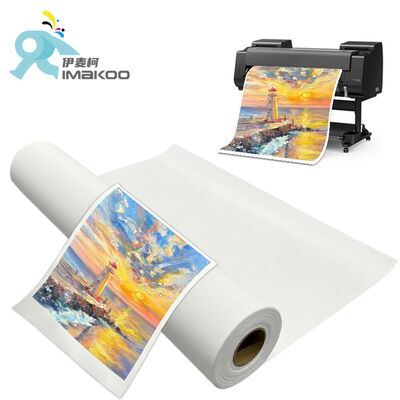 44 inci Seni Rupa Profesional 100% Polyester Canvas Rolls Wide Format Blank Matte 280gsm untuk Inkjet Giclee Printing