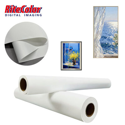 280gsm Matte Finish Polyester Canvas Roll untuk Pencetakan Inkjet dengan Tinta Pewarna Pigmen