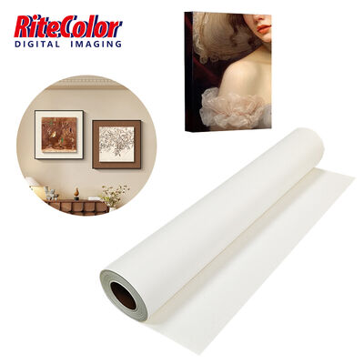280gsm Matte Surface Eco-Solvent Compatible Polyester Canvas Roll untuk Kain Pencetakan Inkjet
