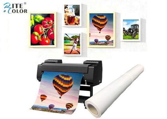 Kertas Foto Dilapisi Resin Inkjet RC 190gsm Gulungan Format Besar Mengkilap